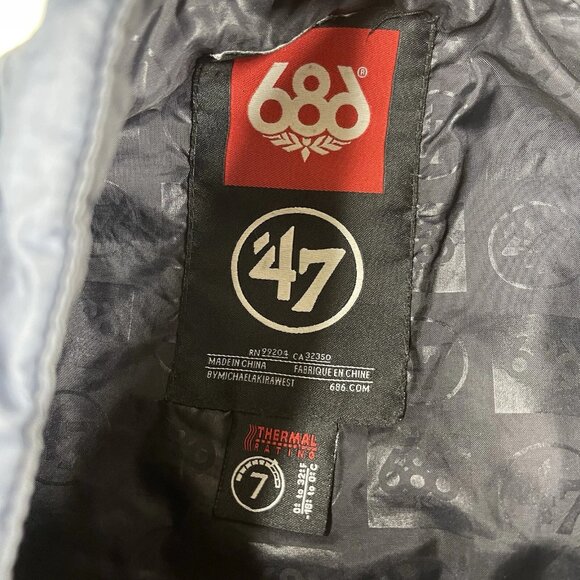 686 Flight Insulated Jacket Men’s Size M Medium BYU Brigham Young Navy Blue - Picture 5 of 16